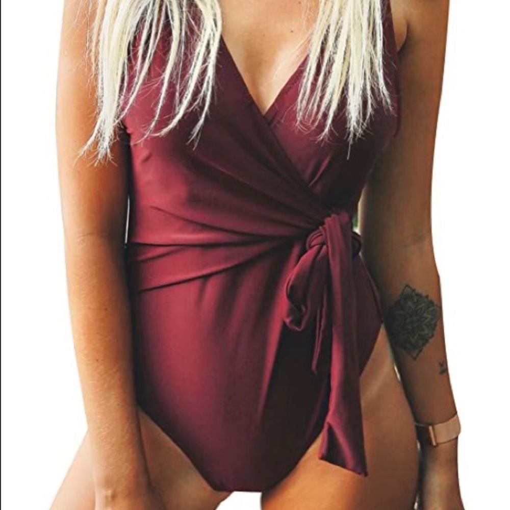 Cupshe Wrap Swimsuit - Picture 1 of 9